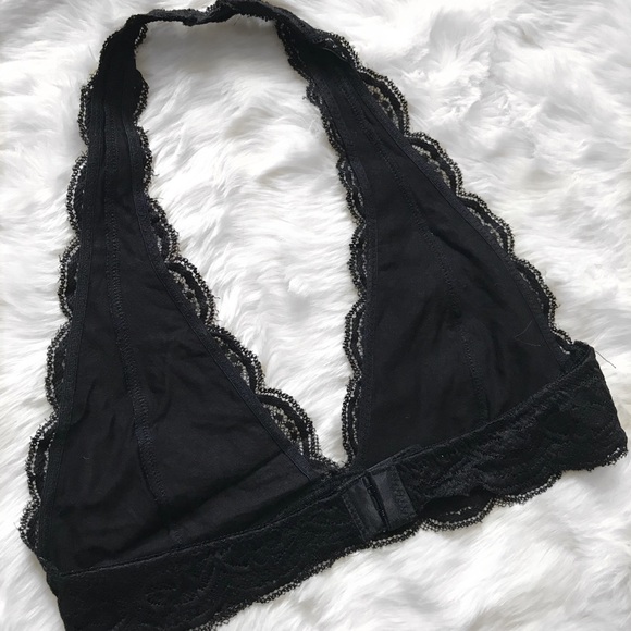>>LAST<< Sasha Lace Halter Bralette - Black - Picture 4 of 7